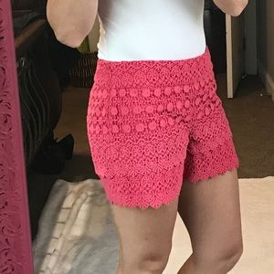 Ann Taylor loft coral crocheted lace size 4/ small